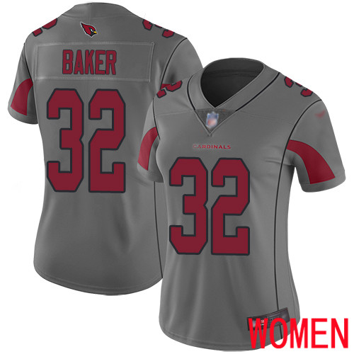 Arizona Cardinals Limited Silver Women Budda Baker Jersey NFL Football #32 Inverted Legend->youth nfl jersey->Youth Jersey